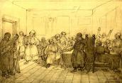 Taras Shevchenko. Cossack feast. 1838,…