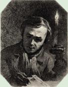Self-portrait with a candle, 1845