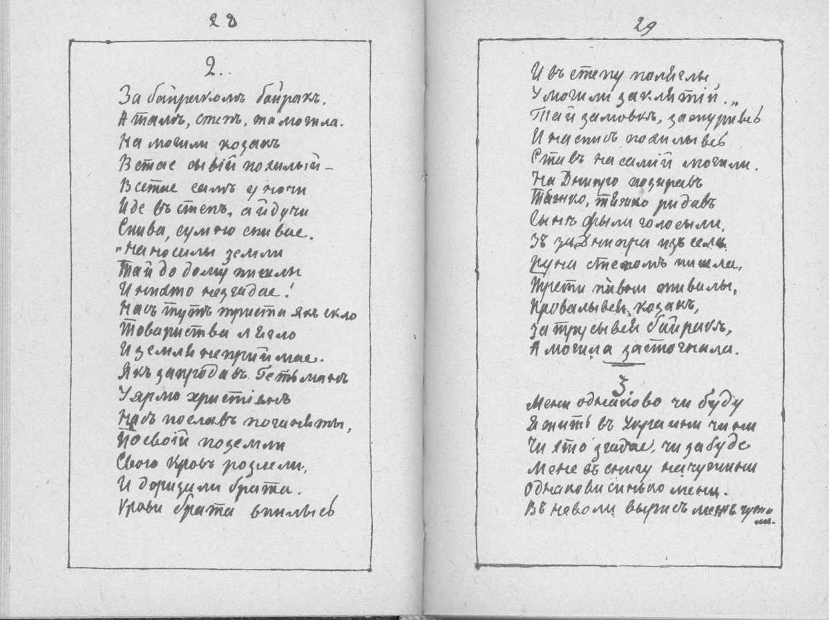 «Мала книжка» Т. Шевченка. С. 28 – 29…