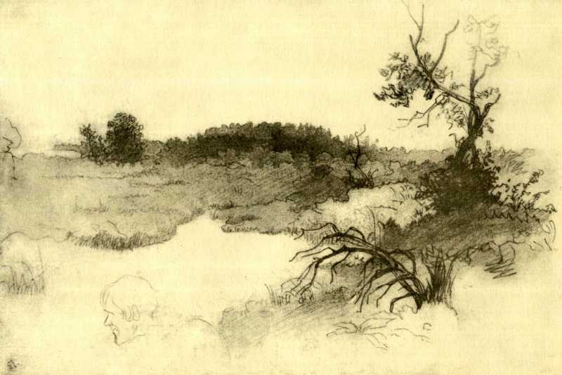 Taras Shevchenko. Landscape with river