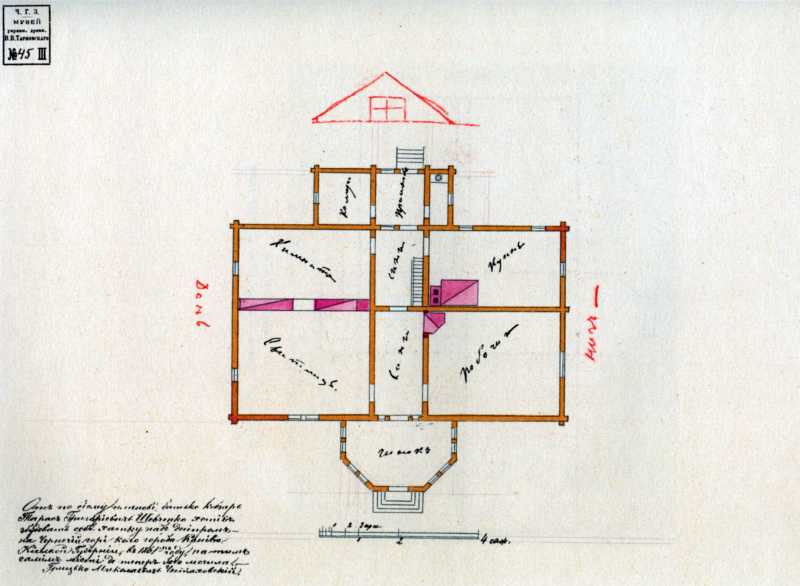 Taras Shevchenko. Plan of house (4)